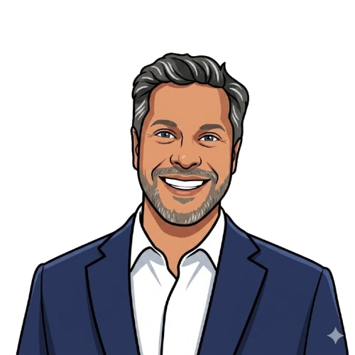 Suren S. cartoon headshot